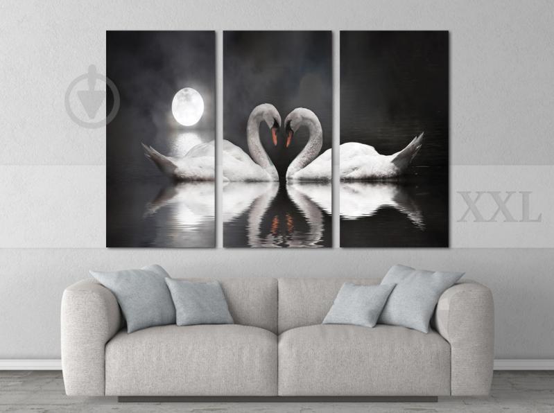 Модульна картина Poster-land Лебеді Місяць Art-128_XXL