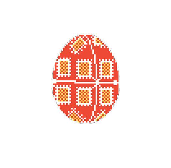 Схема сшитая пасхальная игрушка для вышивки бисером и нитками на ткани (ТР318аБ)