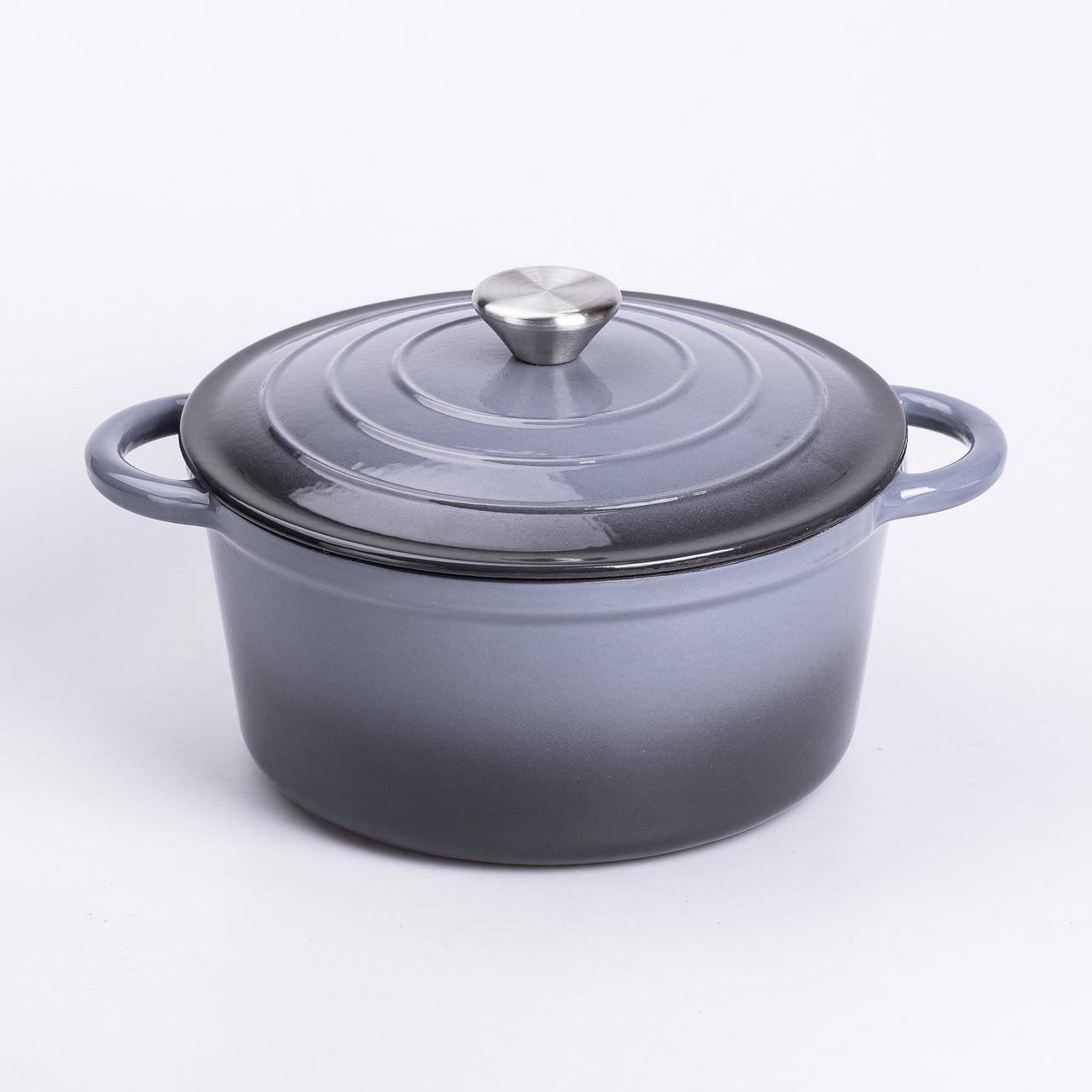 Набор чугунной посуды HP-1-5 для приготовления 3 кастрюли и сковорода с эмалированным покрытием Серый (7248) - фото 13 Набор чугунной посуды HP-1-5 для приготовления 3 кастрюли и сковорода с эмалированным покрытием Серый (7248) - фото 13