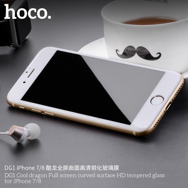 Защитное стекло Hoco Cool Dragon Full HD для iPhone7/8 DG1 White (9823129) - фото 2