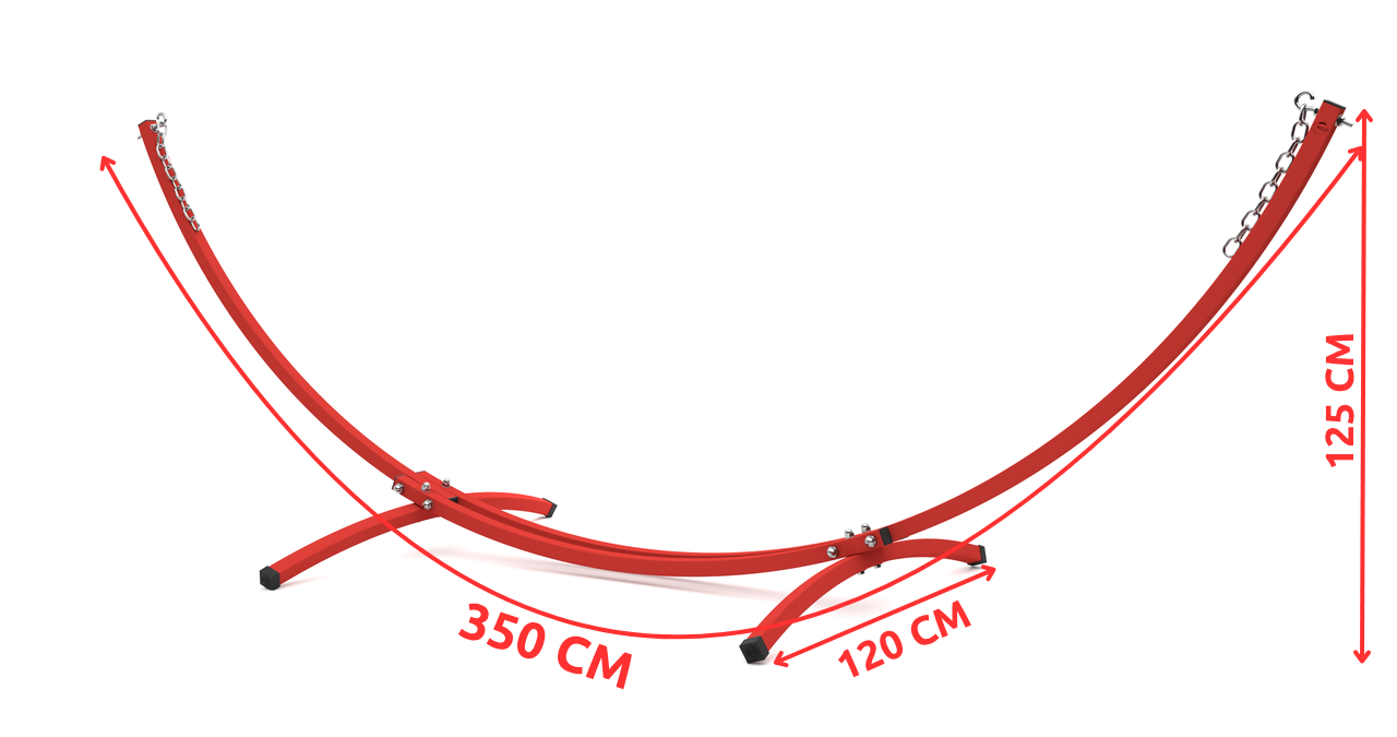 Стійка для двомісного гамака WCG металева з кріпленням для дому/дачі/саду Червоний (WCGR-RD1) - фото 12