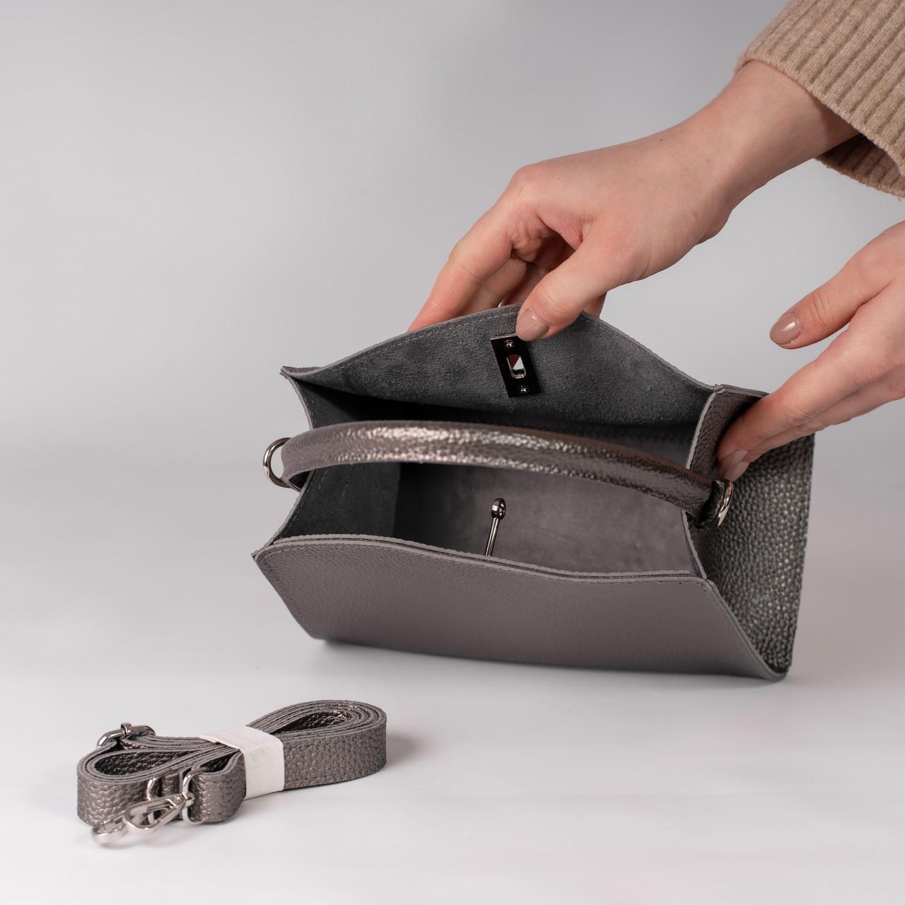 Сумка женская кросс-боди XENIA № 09-24 Серый - фото 3