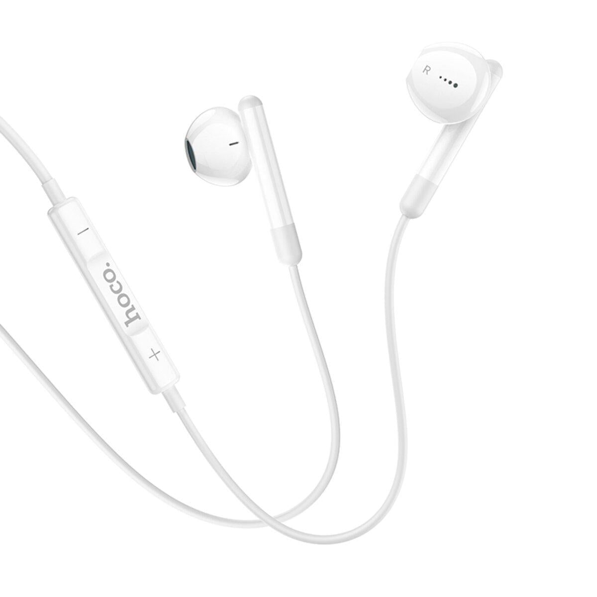 Наушники Hoco M93 wire control earphones with microphone White (573174)