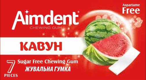 Жевательная резинка без сахара Aimdent 7 стиков Арбуз