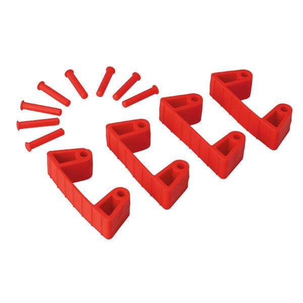 Комплект резиновых клипс Vikan 4 шт. для 1017 и 1018 120 мм Красный (10194)