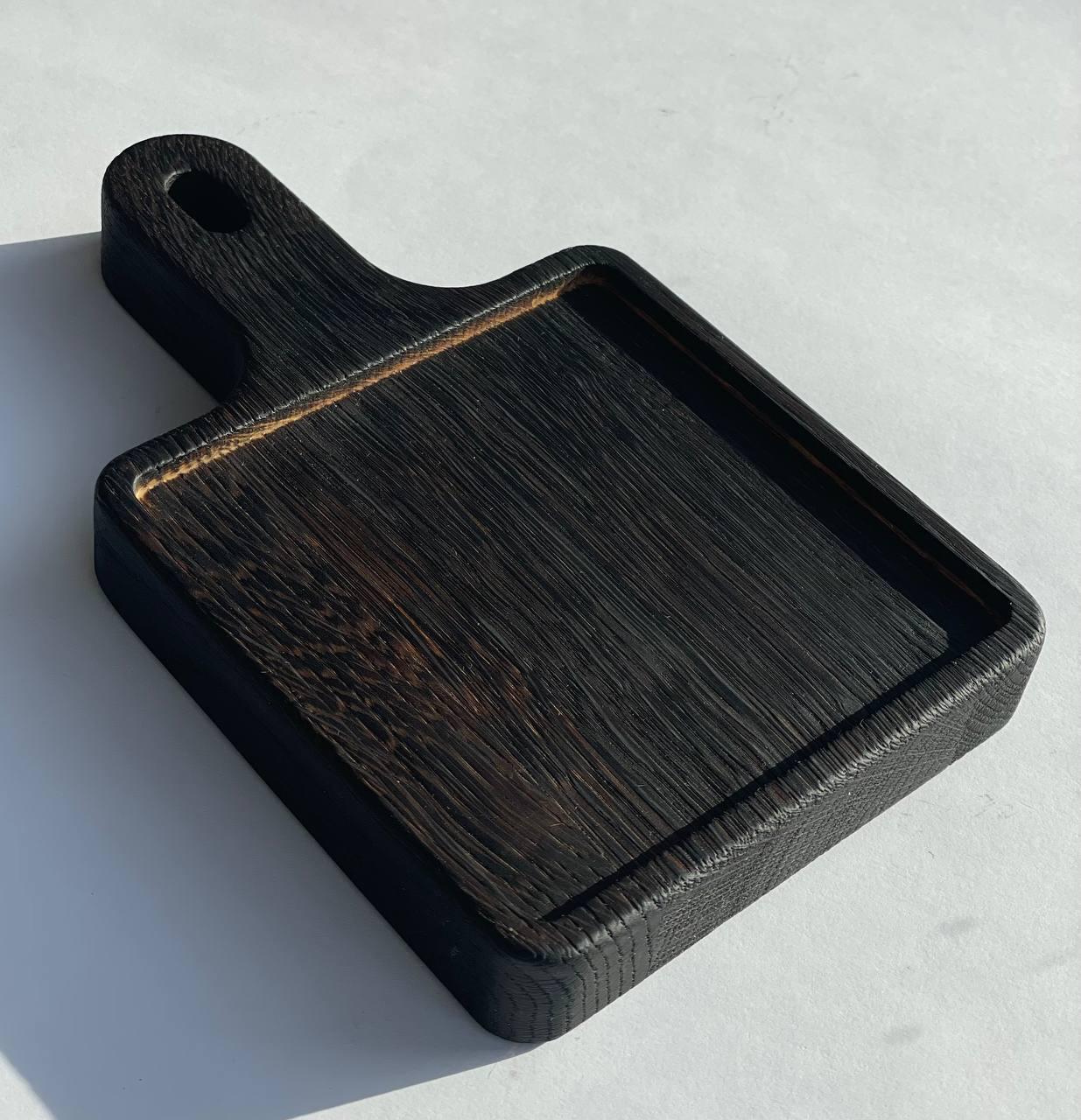 Доска обпаленая деревяная с ручкой для подачи блюд 13х20 см (9230036) - фото 6 Доска обпаленая деревяная с ручкой для подачи блюд 13х20 см (9230036) - фото 6