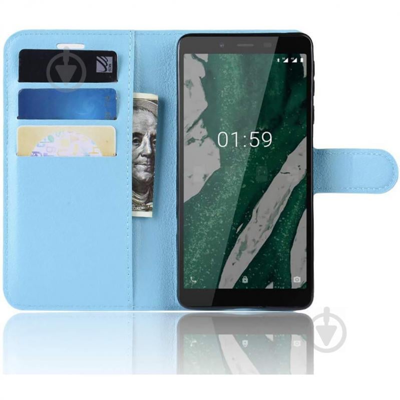 Чехол-книжка Litchie Wallet для Nokia 1 Plus Голубой (hub_JiqV41533) - фото 2