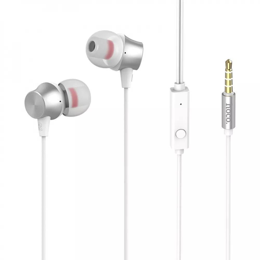 Наушники ведущие вакуумные Hoco M51 Proper Sound With Microphone 1,2 м White (555111)