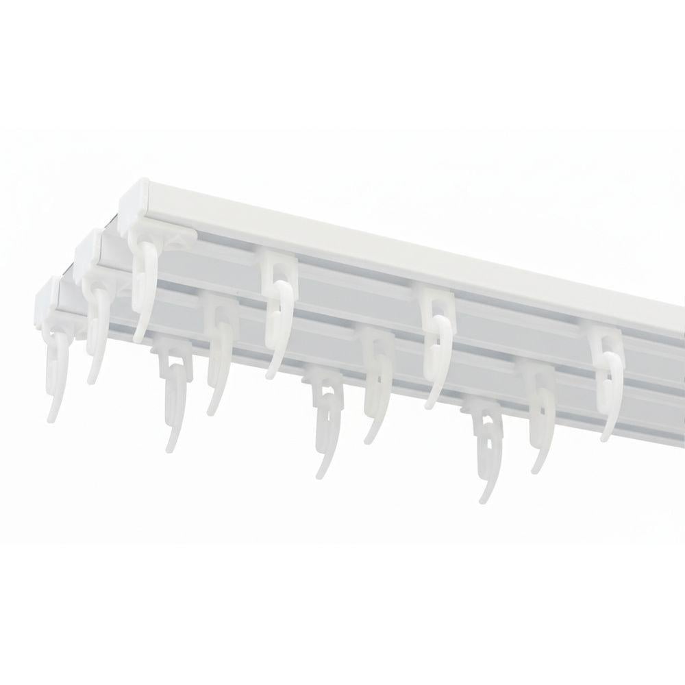 Карниз Orvit Евро потолочный алюминиевый трехрядный 79х9 мм 250 см Белый (00-00028501)