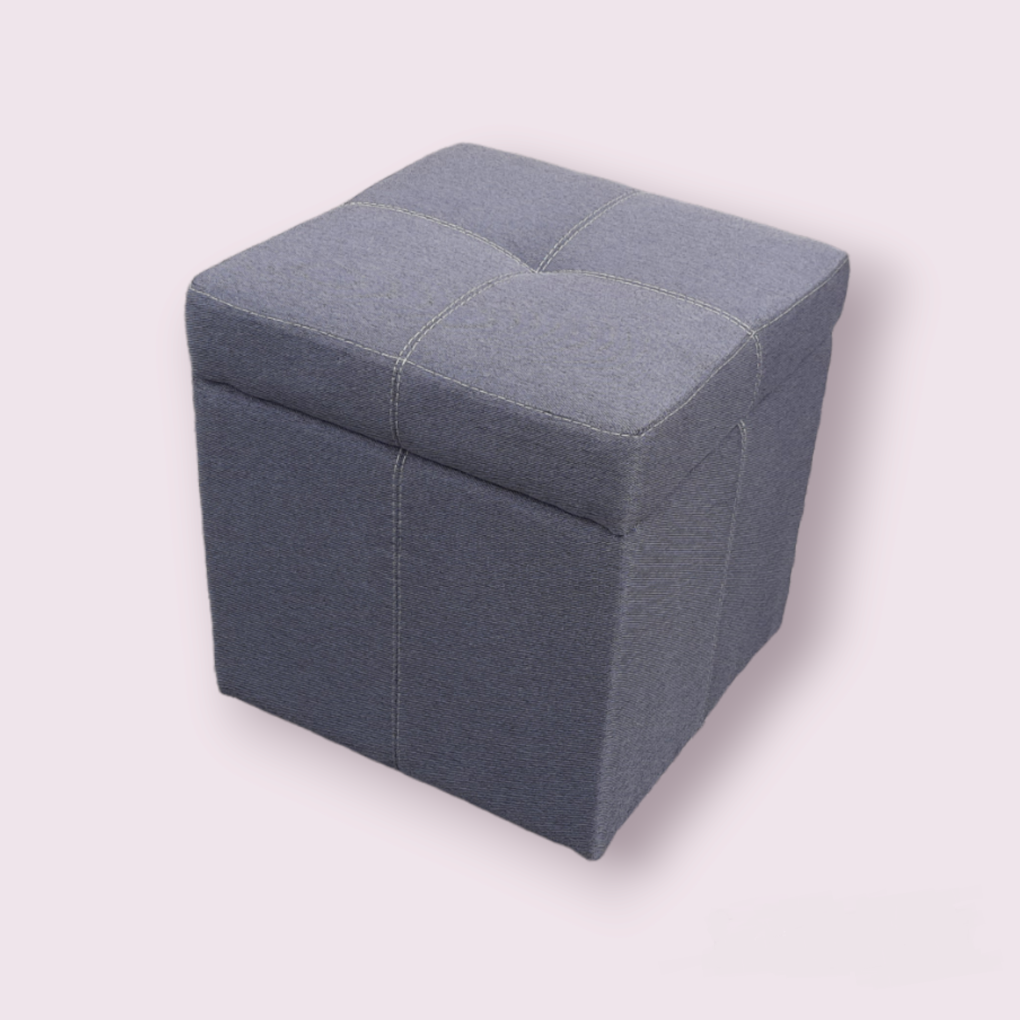 Пуф Модерн з нішею рогожка багама 40х40х43 см Сірий (23747704) - фото 3