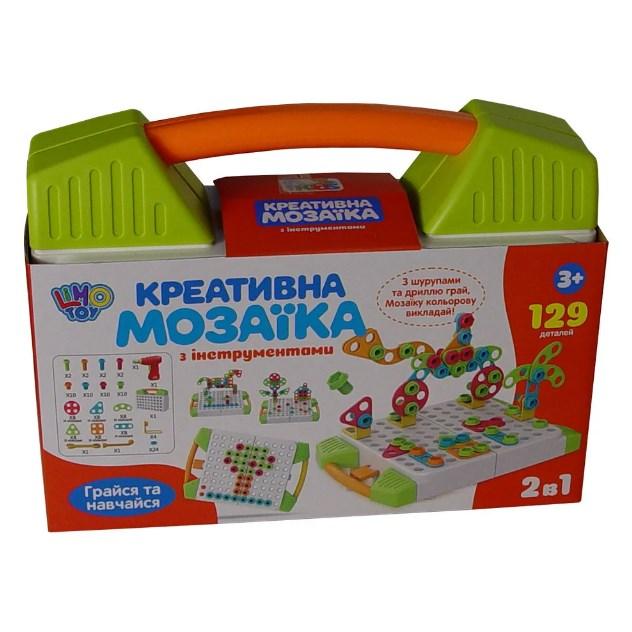 Конструктор мозаика с шуруповертом Limo Toy M5480 129 шт Зеленый  (015327)
