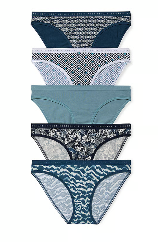 Набор женских хлопковых трусиков-бикини Victoria's Secret cotton M 5-pack