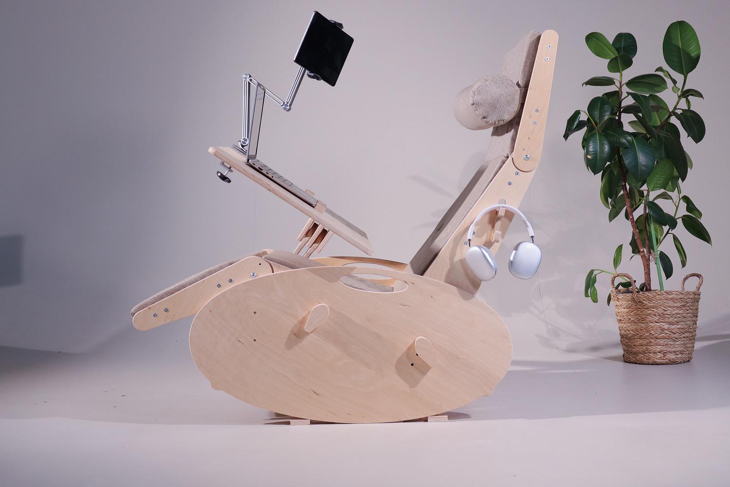 Стіл комп'ютерний трансформер ТО-17 для роботи напів-лежачи та лежачи Натуральний - фото 7 Стіл комп'ютерний трансформер ТО-17 для роботи напів-лежачи та лежачи Натуральний - фото 7