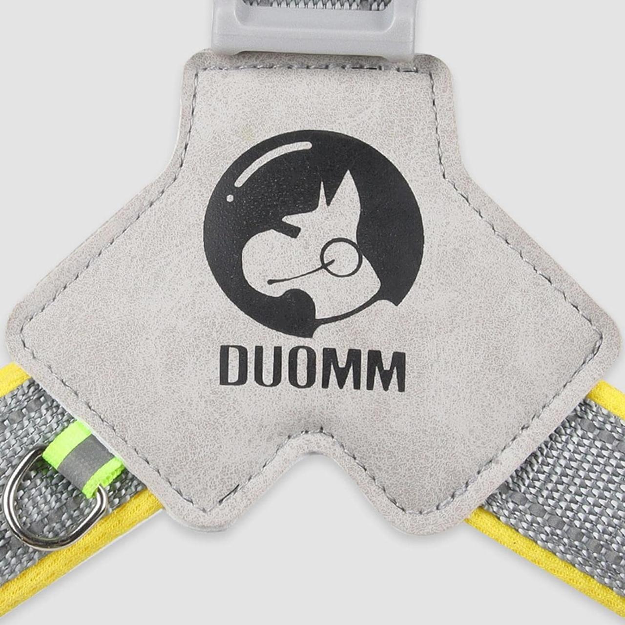 Шлея Duomm для собак регулируемая нейлоновая 46-56 см М Серый (2329636343) - фото 6