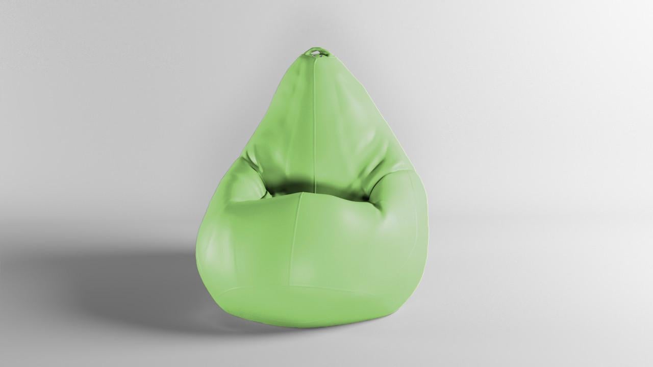 Бескаркасное кресло-мешок SkyPuff MEGA Груша Экокожа Zeus Delux XXXL 160х120 см Light Green (160155)