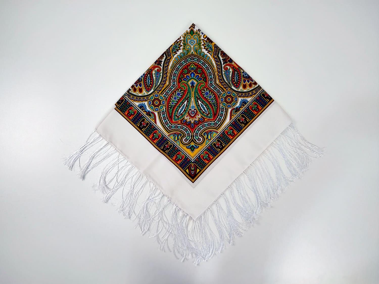 Платок с тороками 80x80 см Белый (30070658)