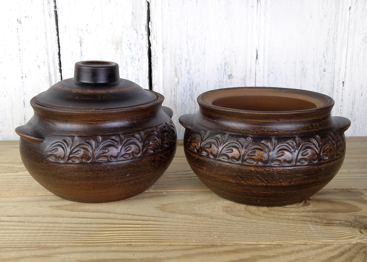 Горшки для запекания из красной керамики с узором 600 мл 4 шт. (563-4) - фото 2 Горшки для запекания из красной керамики с узором 600 мл 4 шт. (563-4) - фото 2