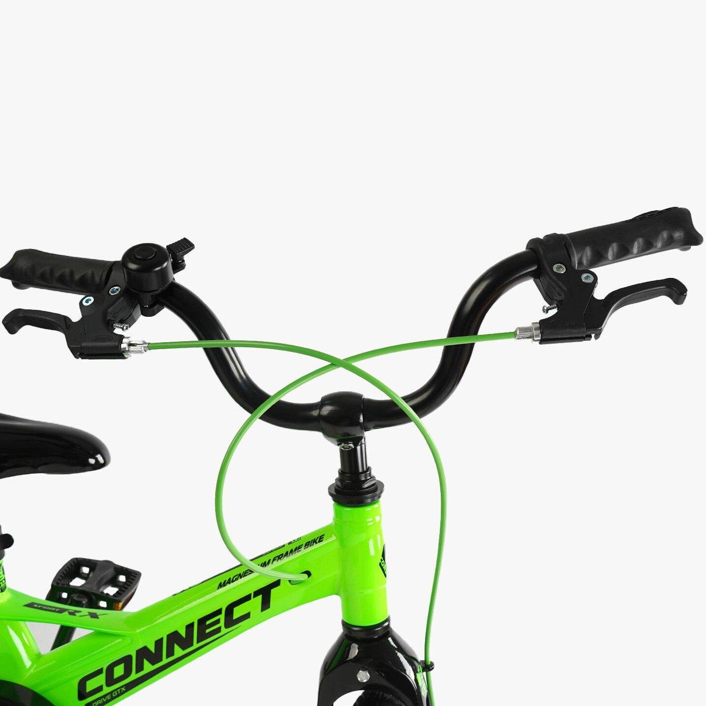 Велосипед двухколесный Corso Connect 14" детский магниевый Зеленый - фото 7