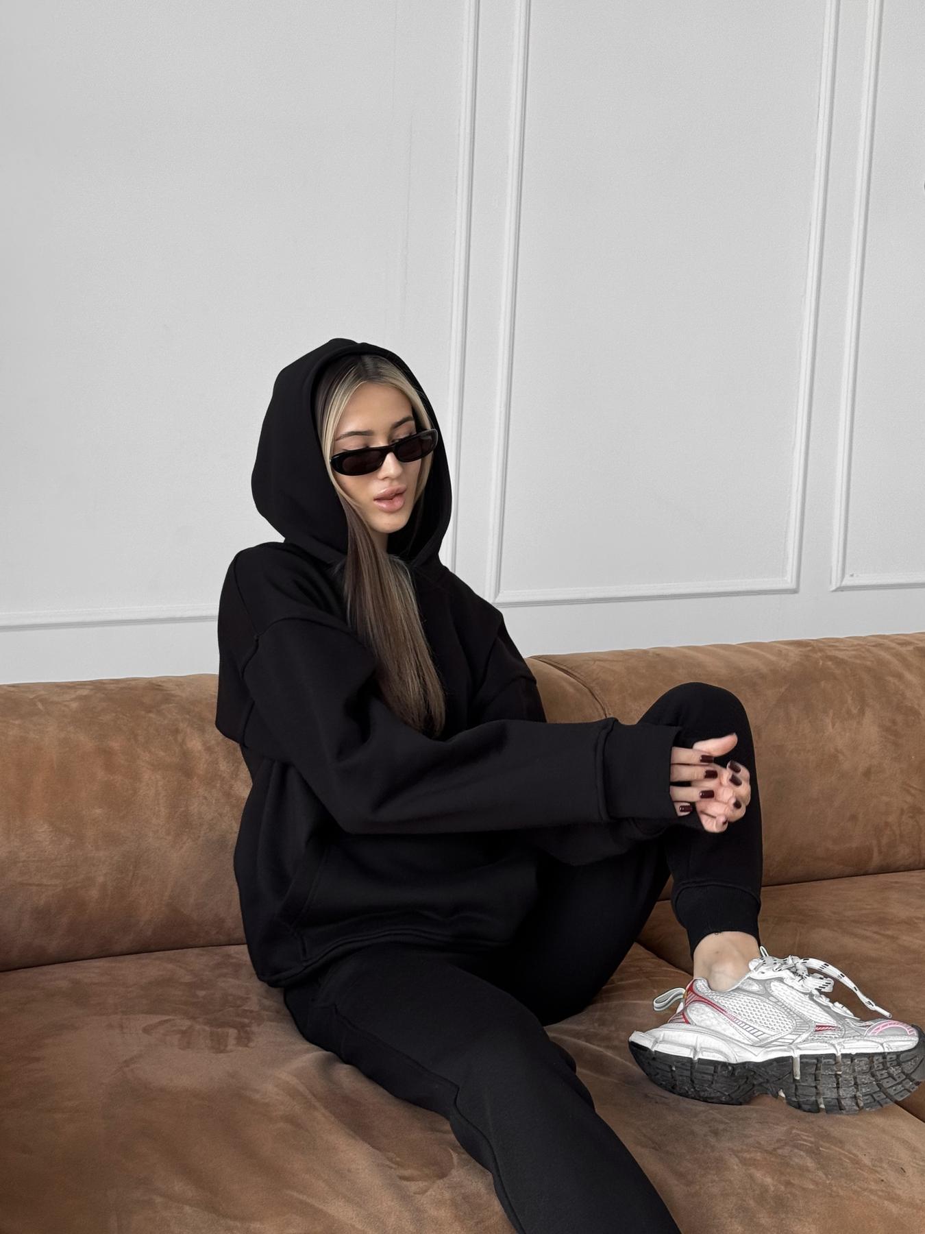 Кофта женская Over зимняя флисовая XL Черный (26320/4) - фото 2