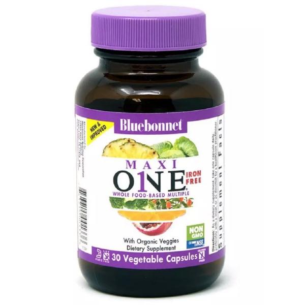 Витаминно-минеральный комплекс Bluebonnet Nutrition Maxi ONE без железа 30 вегетерианских капс. (000021585)