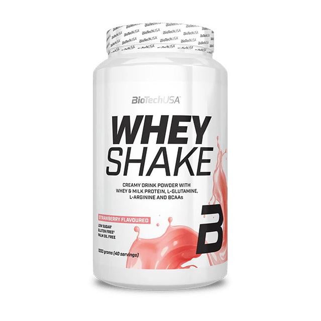 Протеин сывороточный BioTech Whey Shake 1 кг Клубника