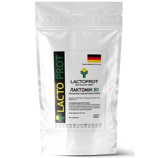 Протеин сывороточный для роста мышц Lactoprot Лактомин 80 1000 г Безвкусие (21-137-ksb80-bs-1kg)