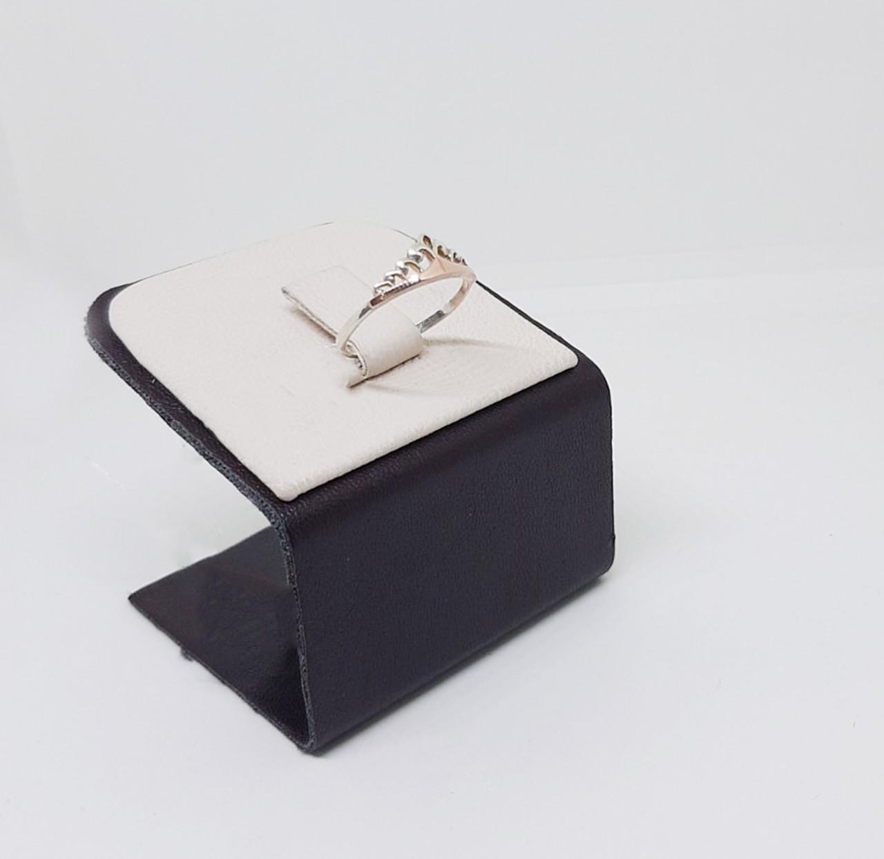 Кольцо серебряное с золотыми пластинами р. 18,5 1,28 г (1598529926)