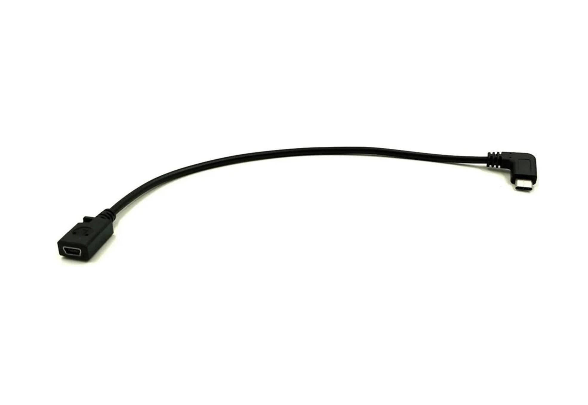 Кабель-переходник eXpert угловой USB Type-C 3.1-Mini USB M/F 30 см (A-48720)