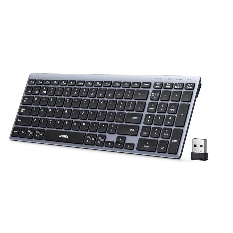 Клавиатура беспроводная UGREEN K552 99 клавиш 500mAh ножничный механизм Grey (75163)