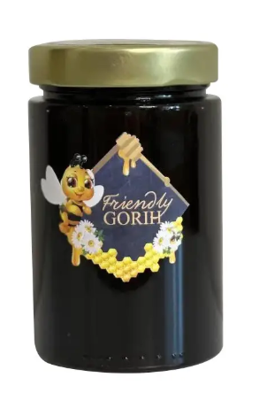 Мед гречневый урожай 2024 г 520 г 370 мл