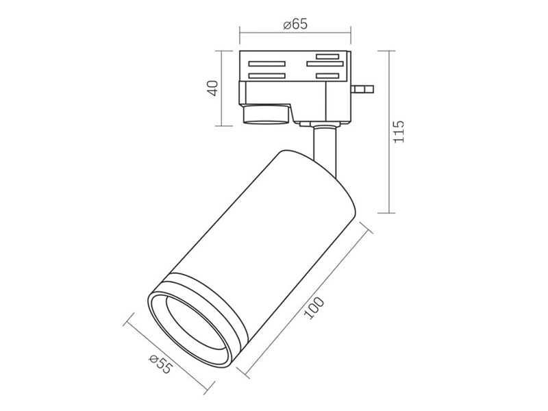 Светильник светодиодный трековый Videx VL-SPF05C-B под лампу GU10 Черный (8928) - фото 3
