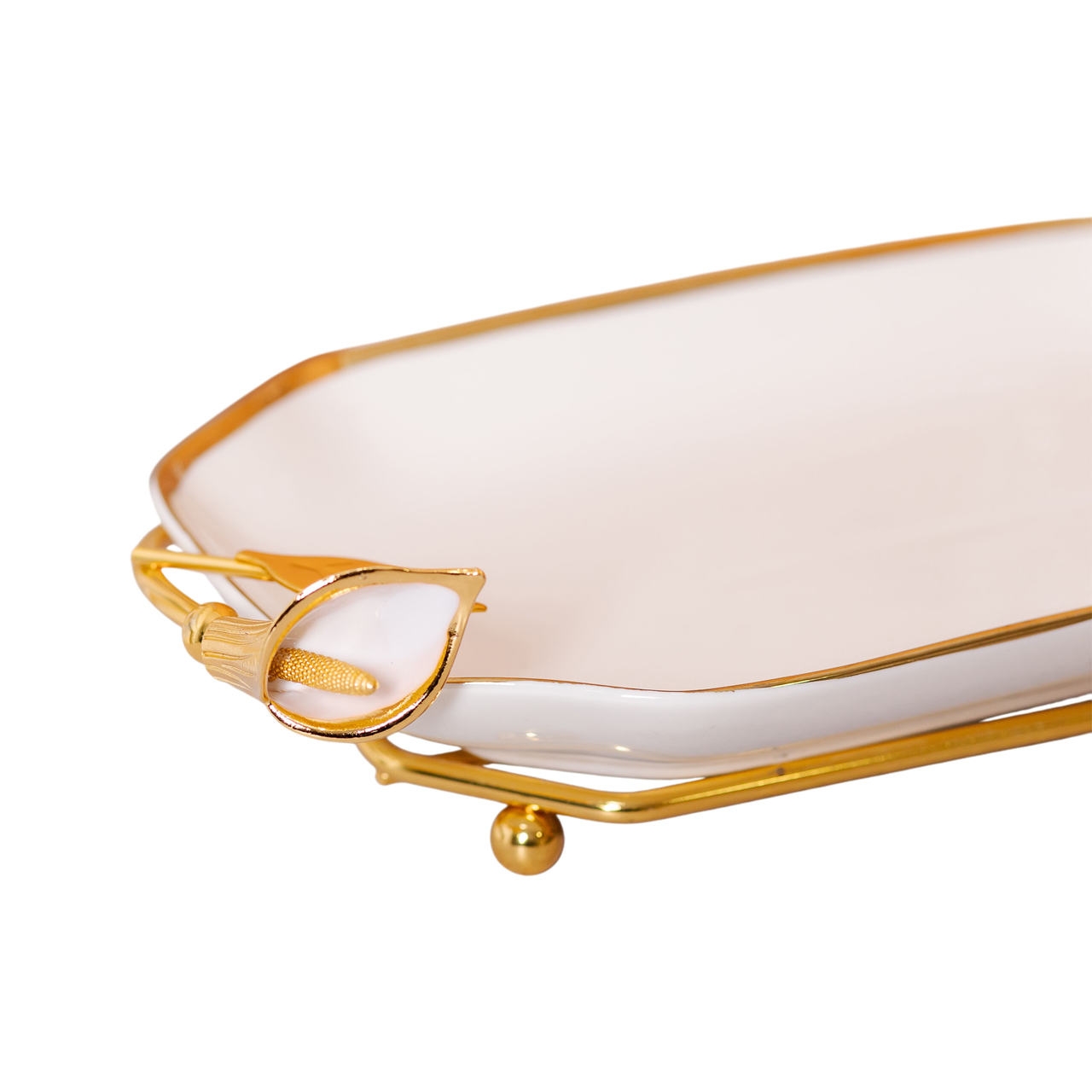 Блюдо сервірувальне Calla lilies керамічне 26х15х3,5 см (HP-7-5) - фото 3 Блюдо сервірувальне Calla lilies керамічне 26х15х3,5 см (HP-7-5) - фото 3