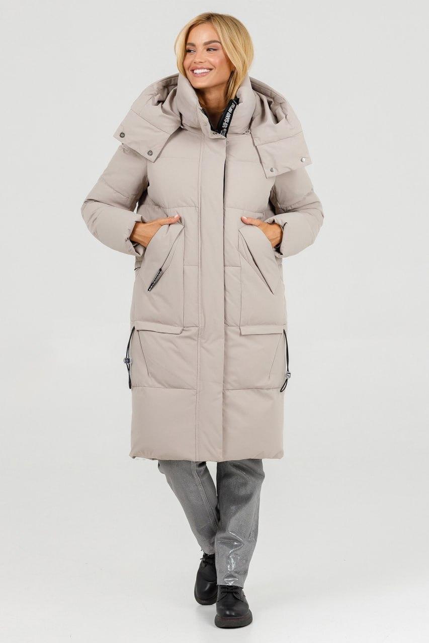 Парка зимняя женская oversize р. 44 Тауп (12142s\44)