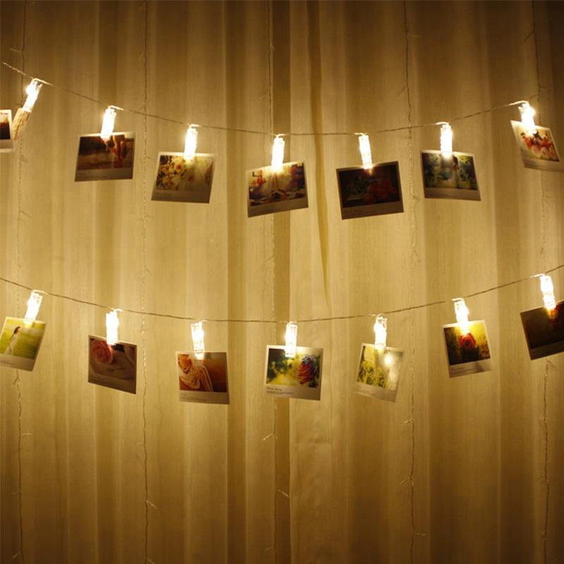 Світлодіодна гірлянда 20 LED прищіпки для фото (clip20-f)