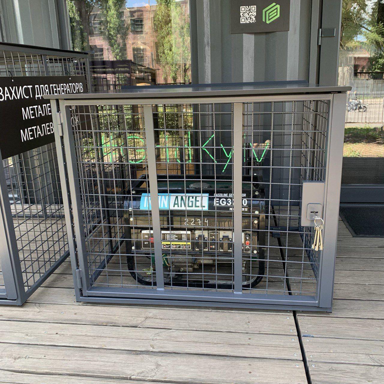 Бокс для генератора антивандальный БГСз-01 сетчатый уличный с замком 1000х800х800 мм (1985776176/К0161) - фото 5 Бокс для генератора антивандальный БГСз-01 сетчатый уличный с замком 1000х800х800 мм (1985776176/К0161) - фото 5