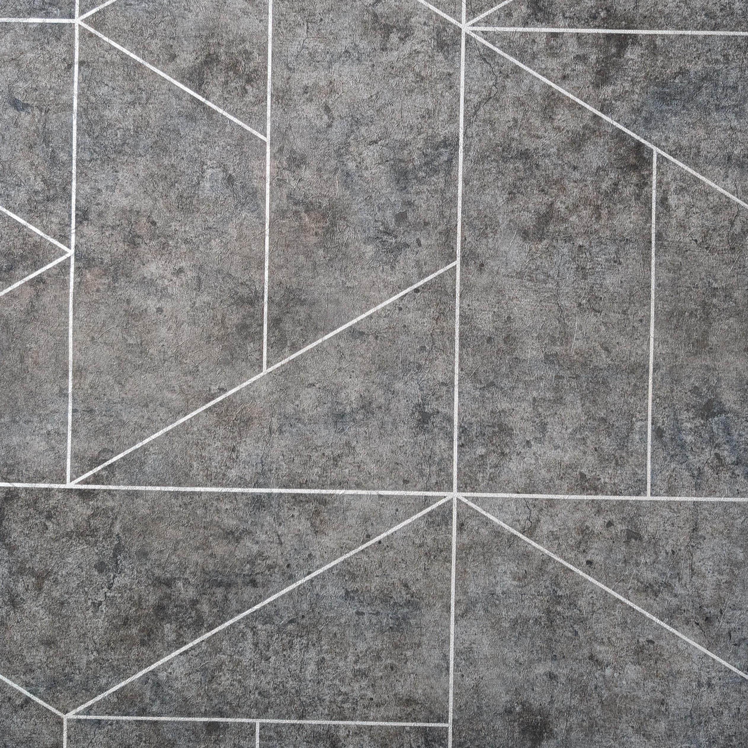 Обои виниловые на флизелиновой основе BN International Material World 219825 Геометрия Серый