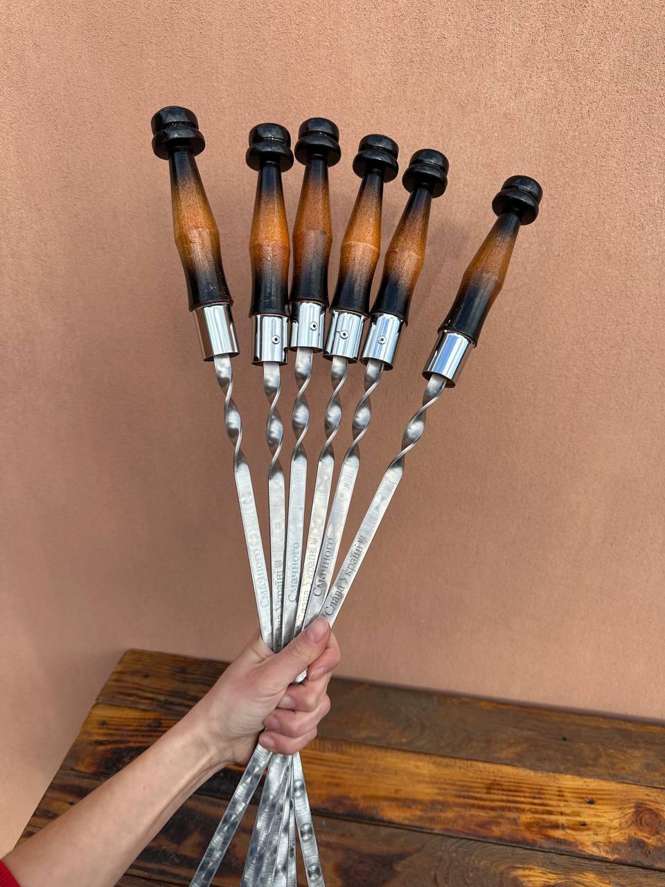 Комплект шампурів Слава Україні з тубусом 3 мм (2546520267) - фото 4 Комплект шампурів Слава Україні з тубусом 3 мм (2546520267) - фото 4