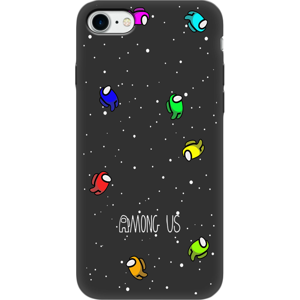 Чехол BoxFace Apple iPhone 7/8 SE  2020 Among Us Invisible Черный силикон (26205-bk76-35387)