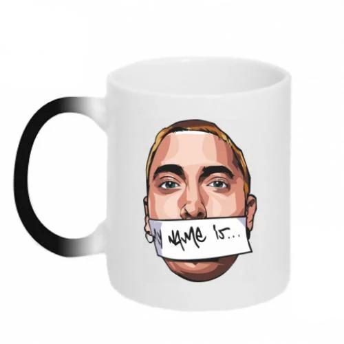 Чашка керамическая хамелеон Eminem my name is 320 мл Черно-белый (17514017-17-201382) Чашка керамическая хамелеон Eminem my name is 320 мл Черно-белый (17514017-17-201382)
