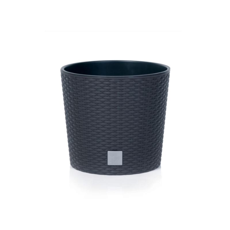 Горшок для цветов Prosperplast Rato со вставкой 2в1 Н-19 см Антрацит (71998-433)