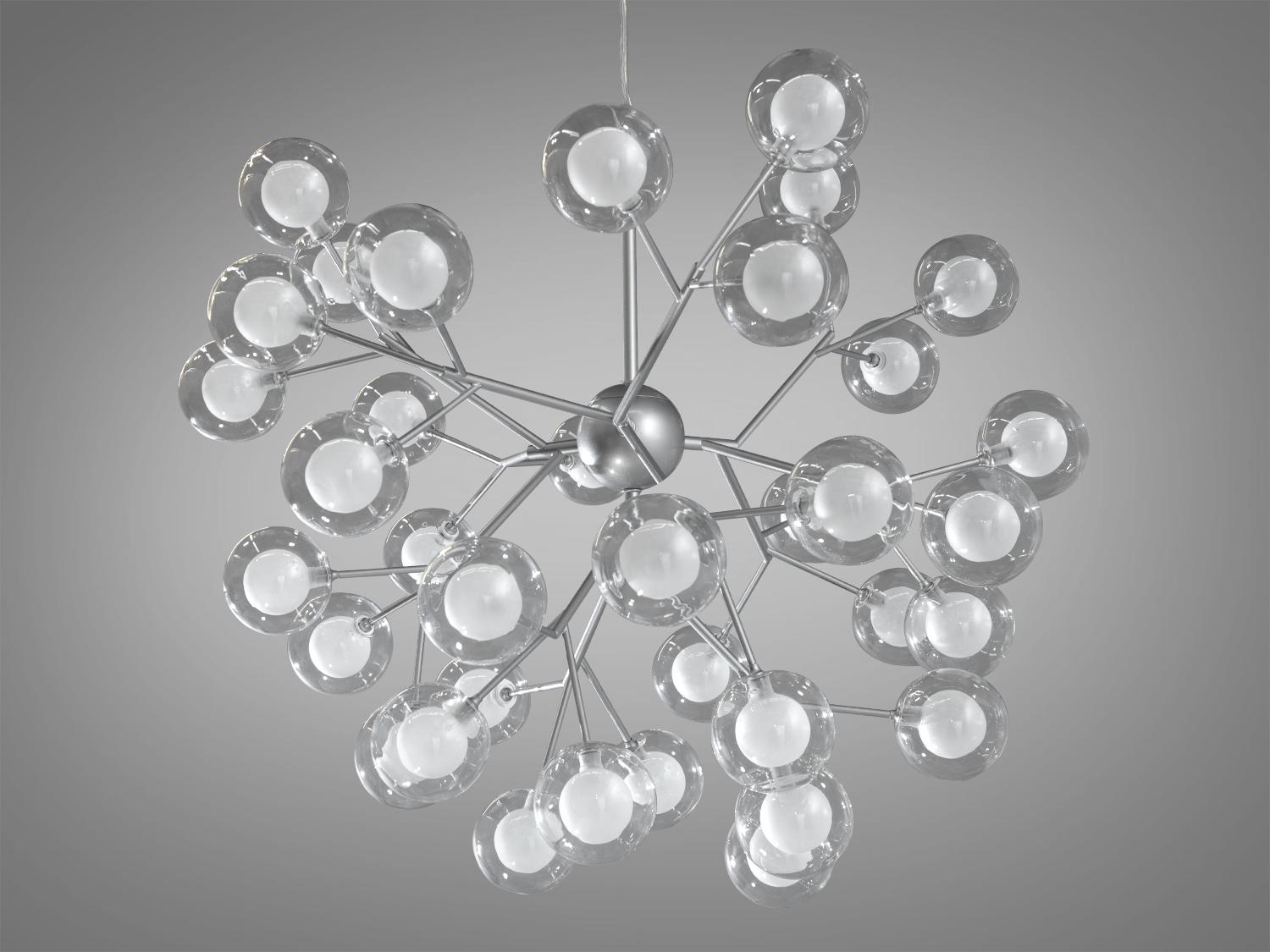 Люстра подвесная Светлячок 36 ламп Хром сатин (887-36B SL) - фото 1