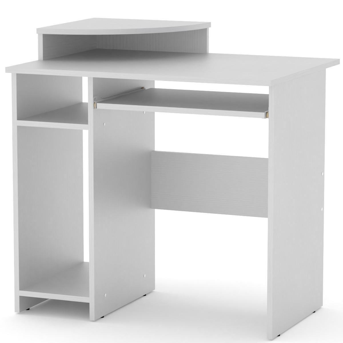 Стол компьютерный МеблиКо СКМ-1 82х60х83 см Альба/Белый (k-1421-7) - фото 1 Стол компьютерный МеблиКо СКМ-1 82х60х83 см Альба/Белый (k-1421-7) - фото 1