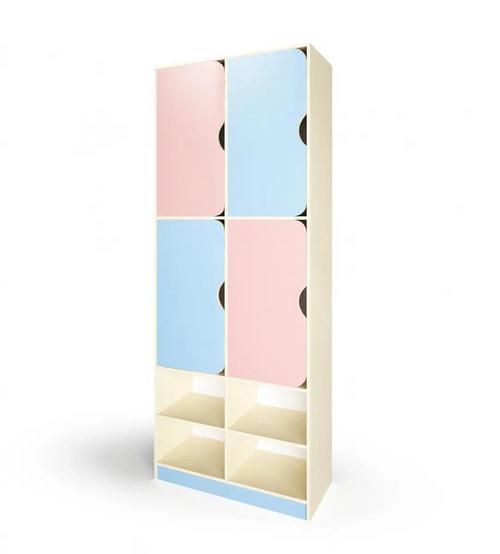 Шкаф для дошкольных учреждений 4 секций 600х1970х330 мм (dets mebel60)