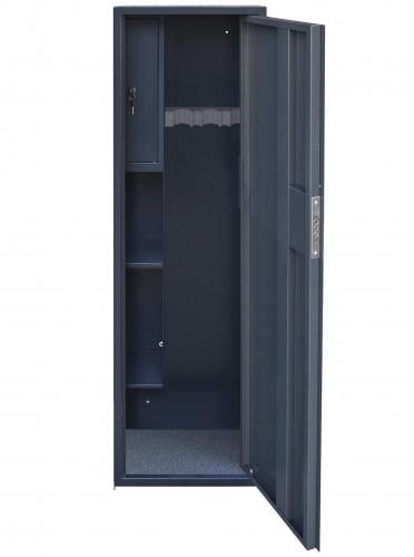 Сейф оружейный СЗ-140.3/М на 3 ружья с кассовым отделением и 3 полками для аксессуаров механический замок RAL 7016 Антрацит (41140321)