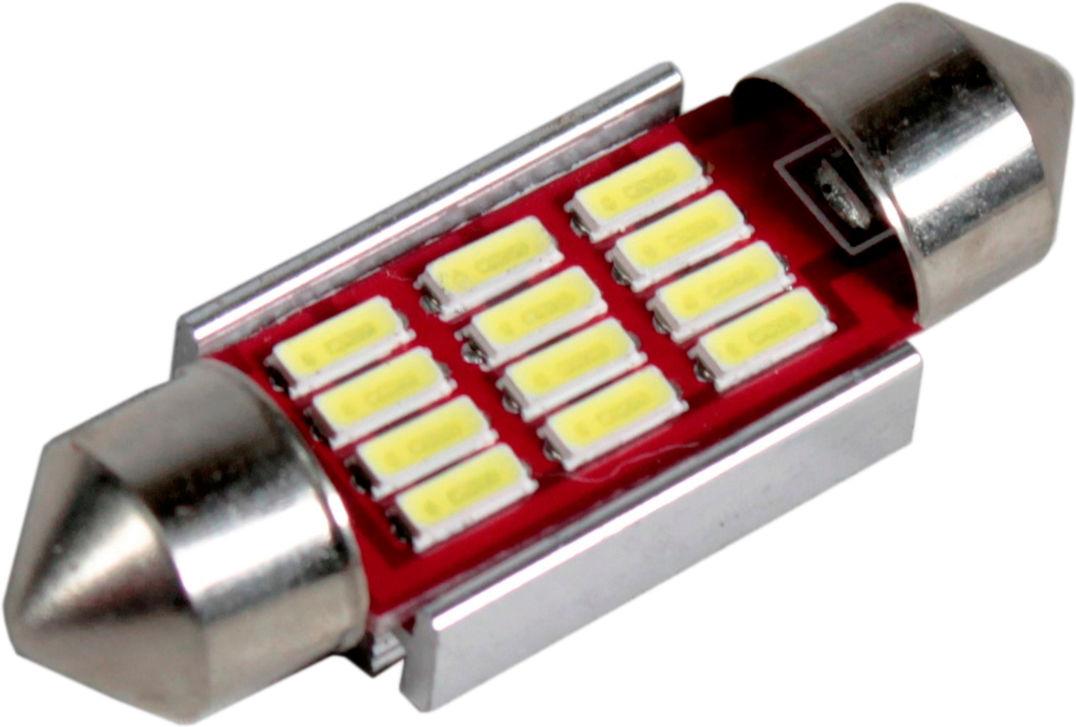 Лампочка 2-ох цокольна LED T11_C5W SMD Білий 12-діодів 12-24V-3Вт Festoon 36мм. Canbus Zollex 16068 2 шт.   16068