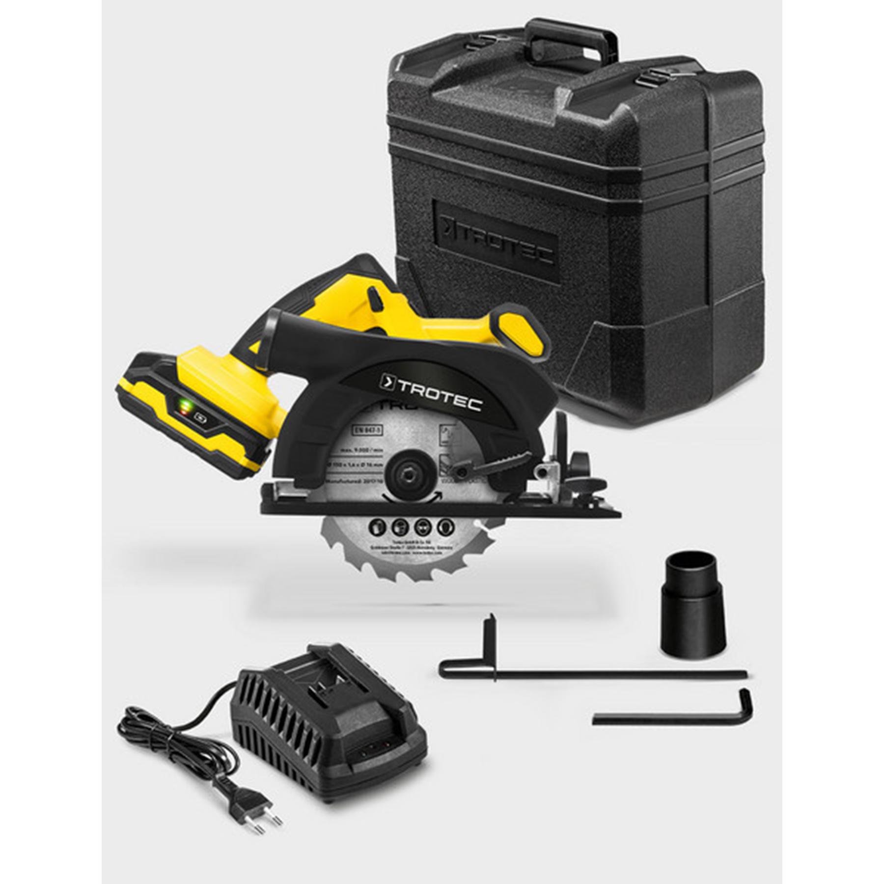 Пила циркулярна Trotec PCSS 10-20V акумуляторна з кейсом (4430000110) - фото 14 Пила циркулярна Trotec PCSS 10-20V акумуляторна з кейсом (4430000110) - фото 14