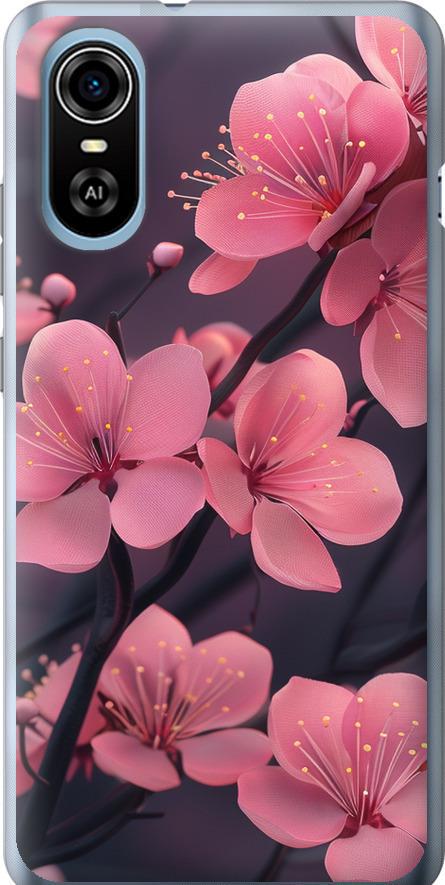 Чехол на ZTE Blade A31 Plus Пурпурная сакура (6075u-2637-42517)