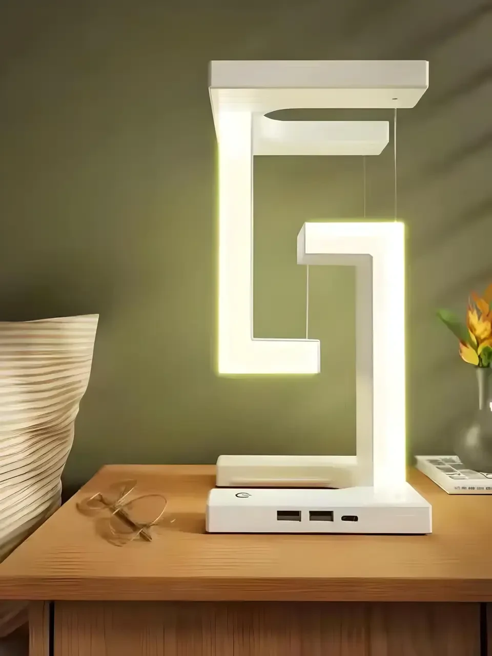 Настольная лампа SHS 2238 светодиодная с 2хUSB и беспроводной зарядкой 10W Настольная лампа SHS 2238 светодиодная с 2хUSB и беспроводной зарядкой 10W