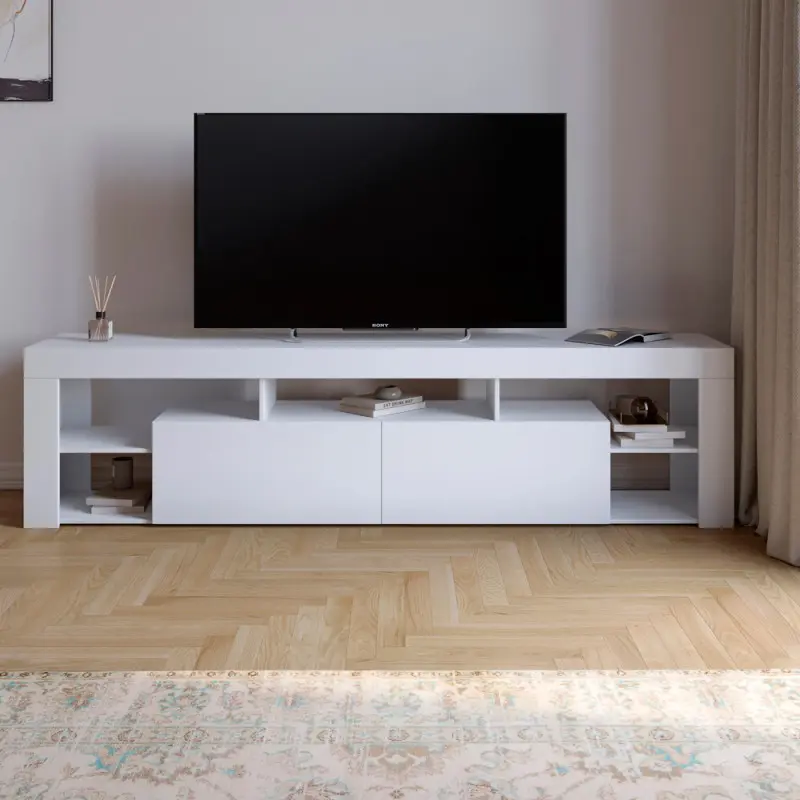 Тумба под телевизор Джеко 200 с 5 полками Нимфея Альба (26640093) Тумба под телевизор Джеко 200 с 5 полками Нимфея Альба (26640093)