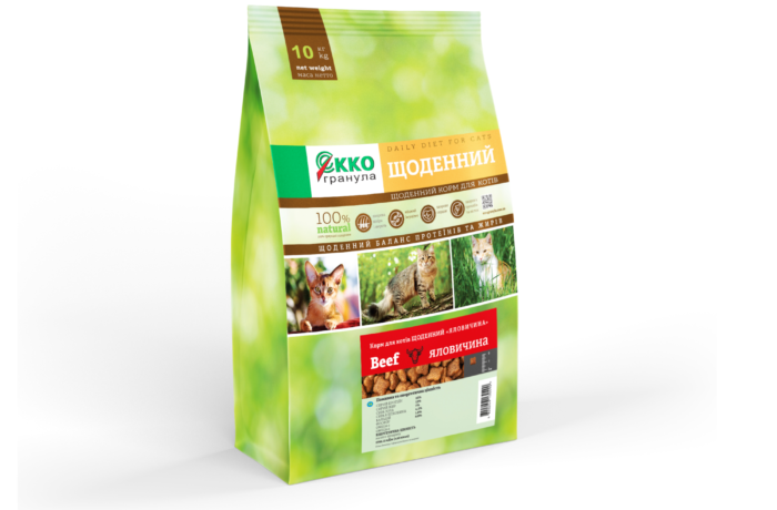 Корм повсякденний Екко-гранула для котів Яловичина 10 кг (254239)